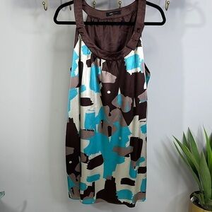 BCBGMaxAzria Strapless Dress - Brown, Blue, Cream